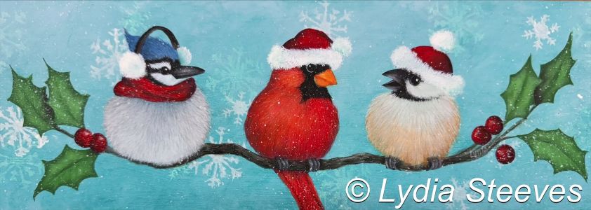 Festive Birds Acrylic e-Packet